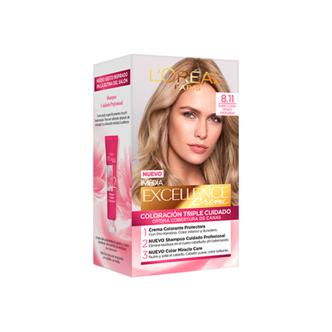 Tinte capilar 8.11 L’Oréal Excellence