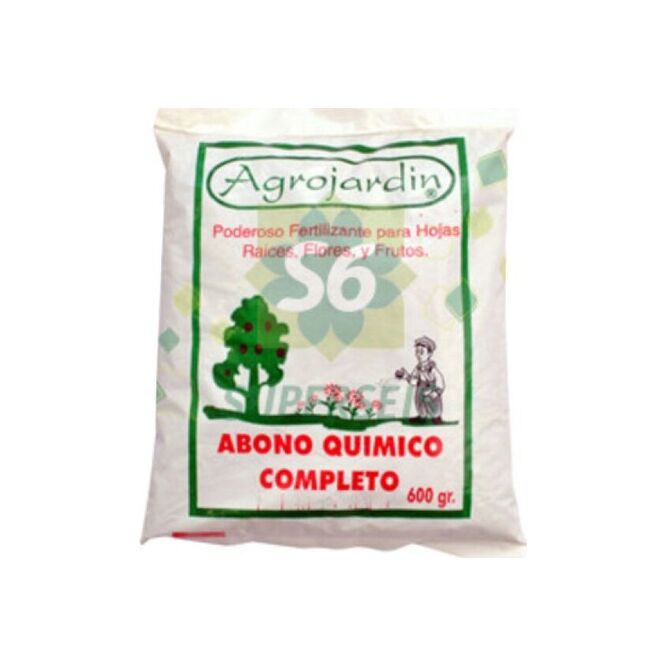 Abono para jardín químico completo en paquete Agrojardín 600 gramos