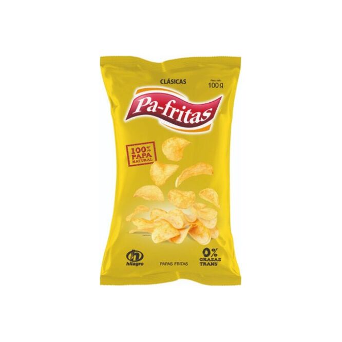 Papas fritas orgánicas tradicional Pa fritas 100 gramos