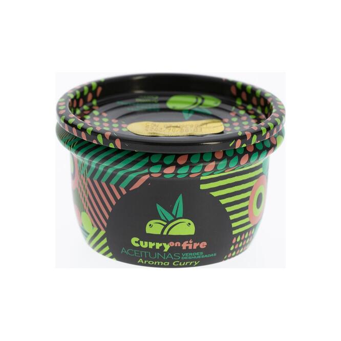 Aceitunas verdes descarozadas curry Coolives 60 gramos