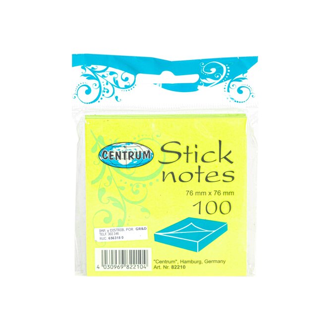 MEMO 76X76MM FLUOR CENTRUM X 24