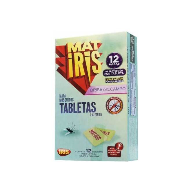 Tabletas Mata Mosquitos Brisa del Campo en Caja Matiris 12 unidades