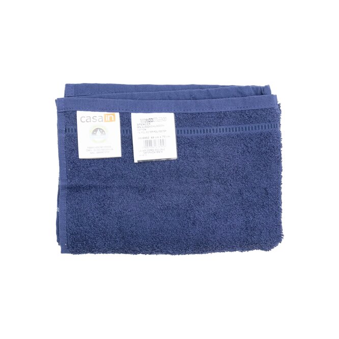 TOALLA AZUL ROSTRO SPENCER 49X70 CASA IN
