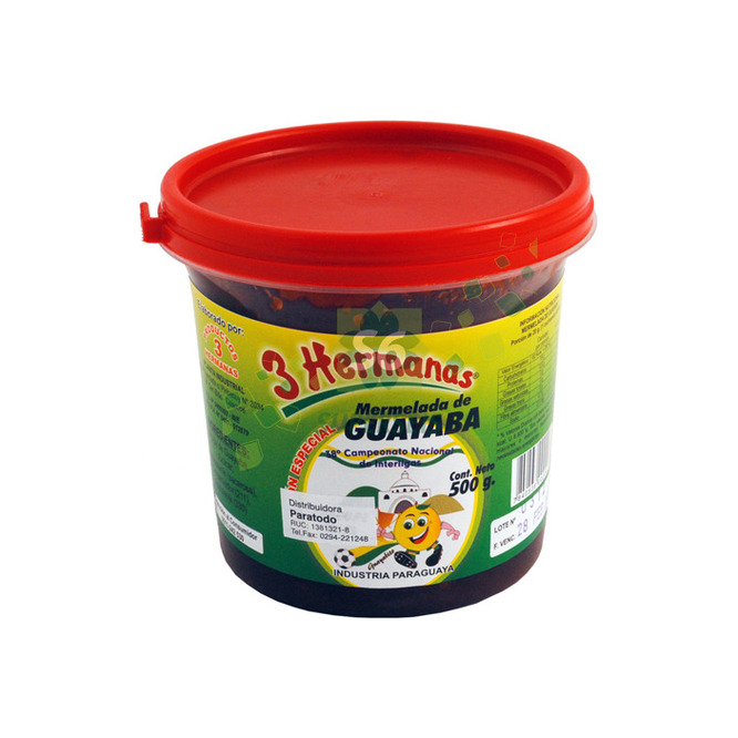Dulce sabor guayaba frasco 3 Hermanas 500 gramos