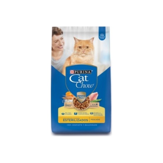 Alimento para gato esterilizados sabor pescado y carne Cat Chow 1 kilo