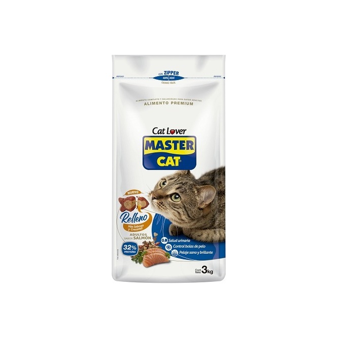 Alimento para Gato con relleno de salmón Master Cat 3 kilos