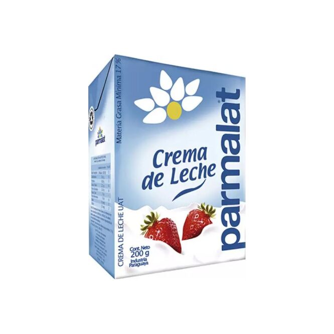 Crema de leche uat tetra Parmalat 200 gramos
