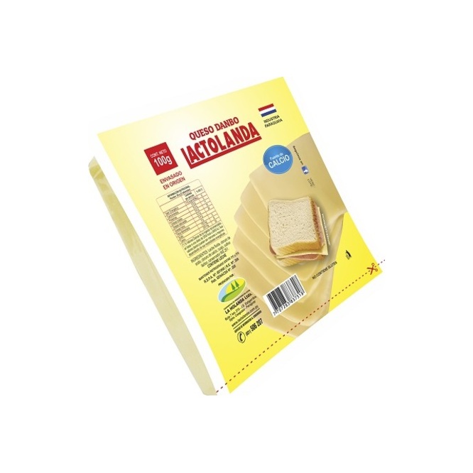 Queso dambo feteado paquete Lactolanda 100 gramos