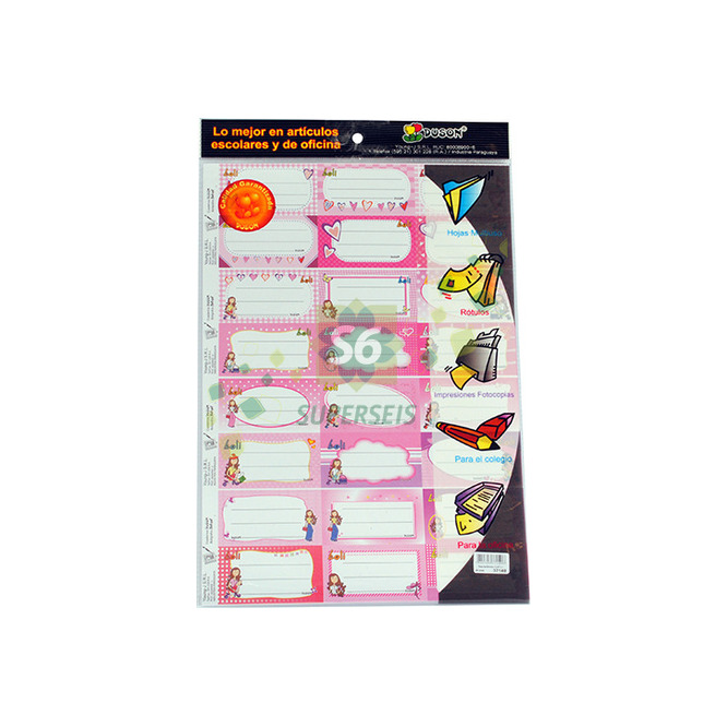 Rótulos Loli en paquete Duson 24 unidades