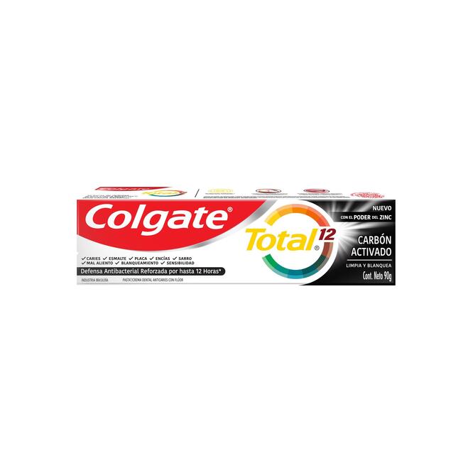 Crema dental carbono total 12 Colgate 90 gramos