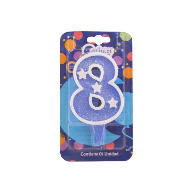 VELA ESTRELLITA AZUL CORINTER N°8