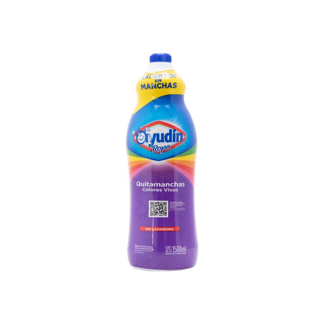 Quitamanchas para Ropa Colores Vivos Ayudin en botella descartable 1500 ml