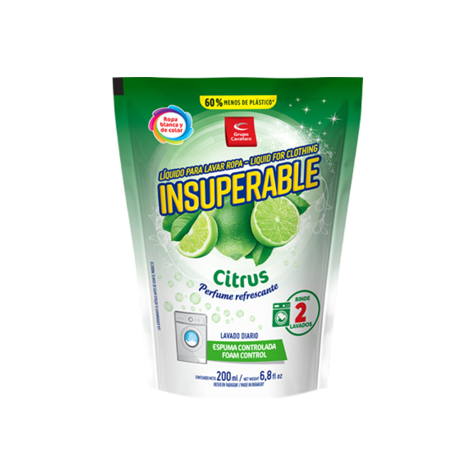 DETERGENTE LIQ INSUPERABLE CITRUS 200ML