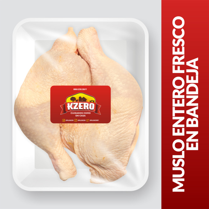 Muslo de Pollo fresco en Bandeja Kzero por kilo