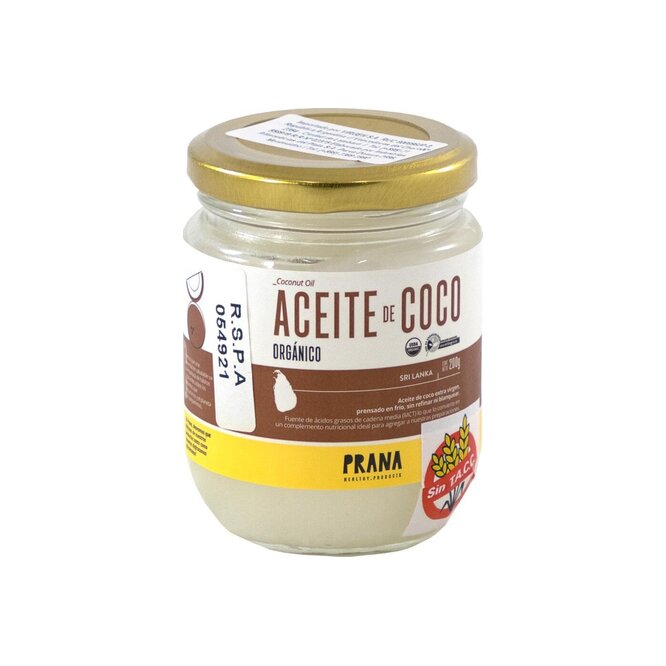 Aceite orgánico de coco Prana 200 ml