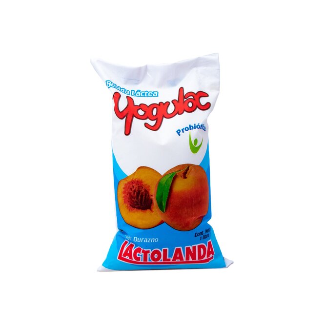 Bebida láctea yogulac sabor durazno sachet Lactolanda 1 litro