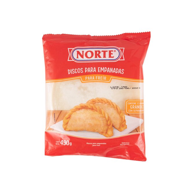 Discos para empanadas para freír Norte 12 unidades