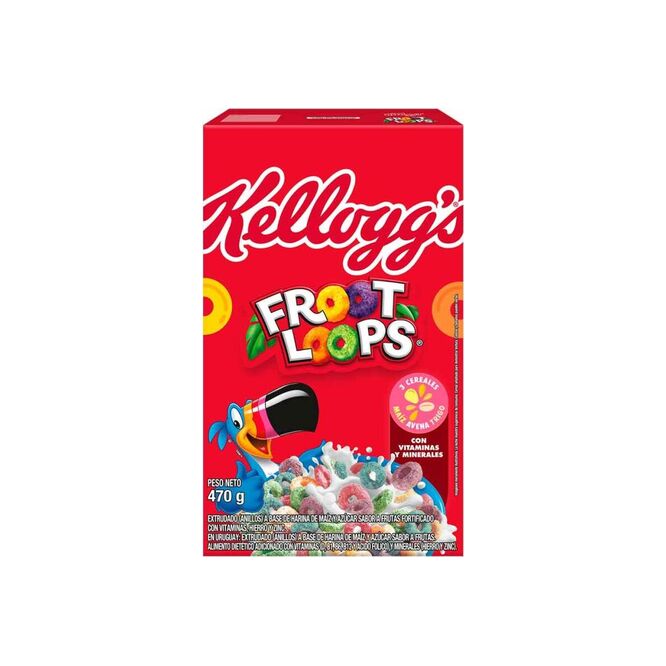 Cereal tres cereales sabor frutas caja Froot Loops 470 gramos