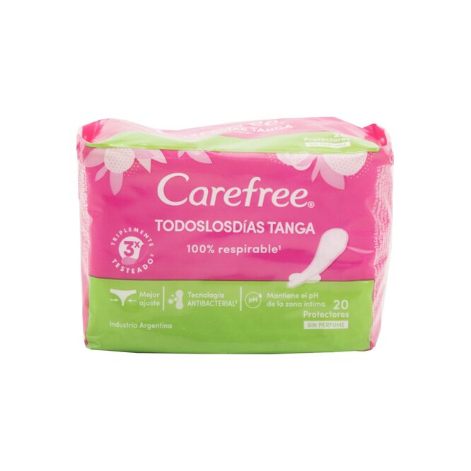 Protectores todos los días tanga Carefree 20 unidades