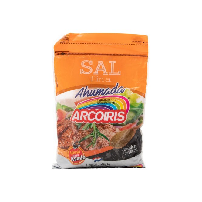 Sal fina ahumada doypack Arcoíris 400 gramos