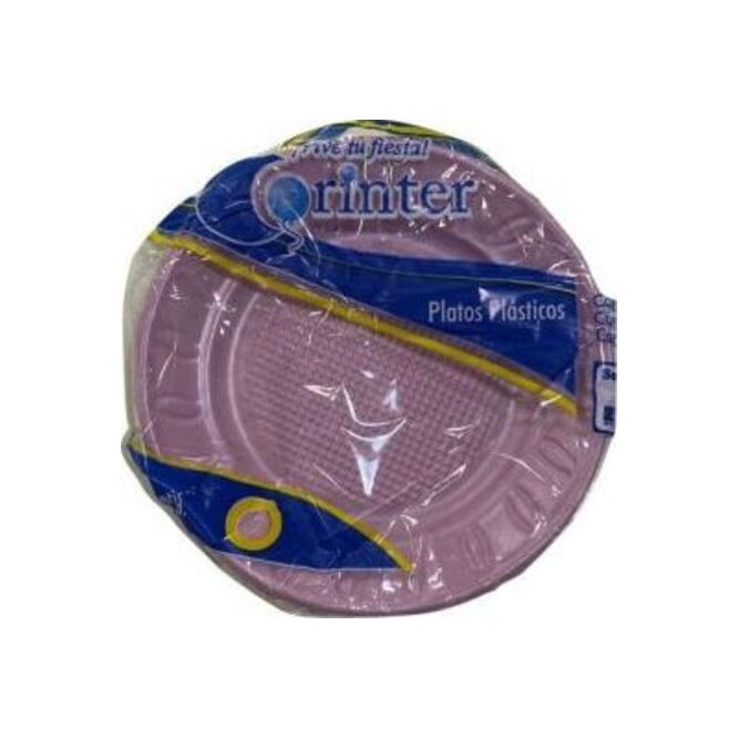Plato rosa claro 15 cm Corinter 10 unidades