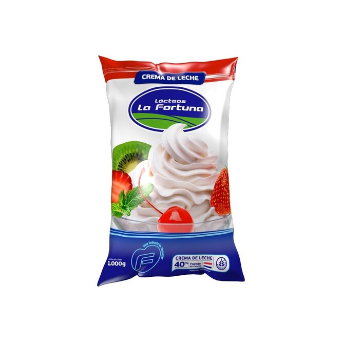 Crema de leche en sachet La Fortuna 1 Litro