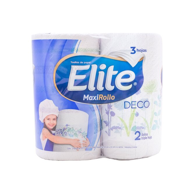 Rollos de cocina triple hoja de 20 metros Maxi Elite 2 unidades
