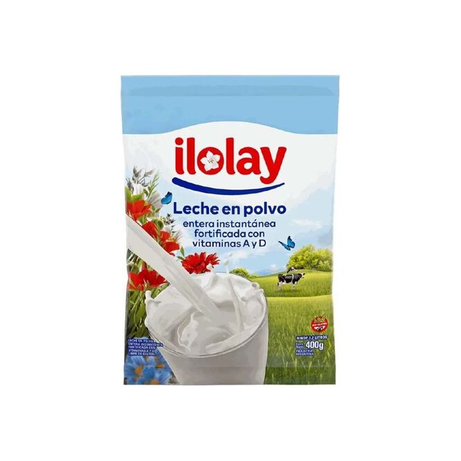 Leche entera en polvo Ilolay 400 gramos