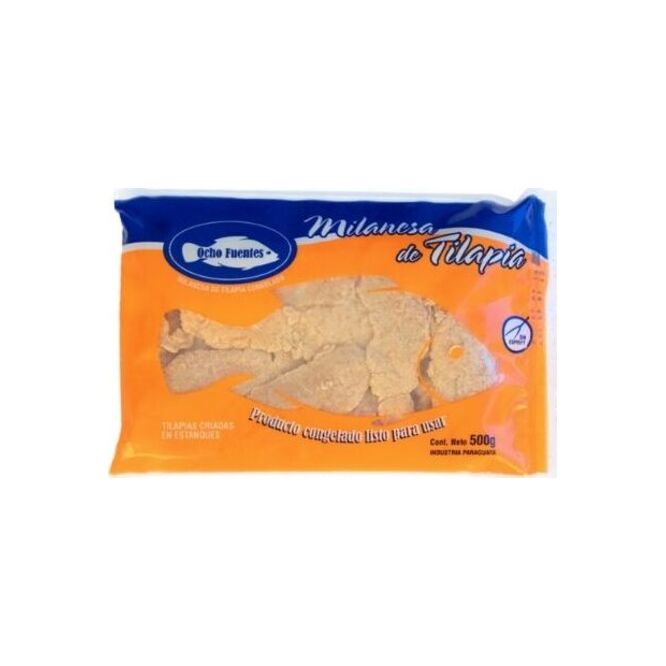Milanesa de tilapia Ocho Fuentes 500 gramos