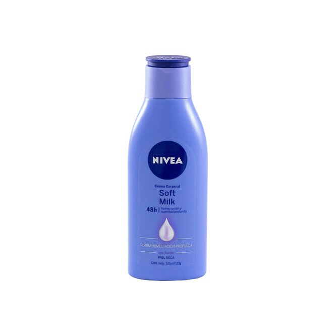 Crema leche corporal piel seca en frasco Nivea 125 ml