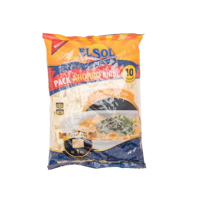 RAVIOLES CALABAZA Y QUESO 1KG EL SOL BSA