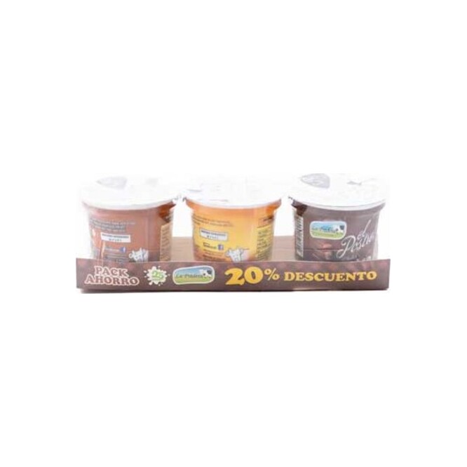 Postres surtidos pack 3 unidades La Pradera 120 gramos