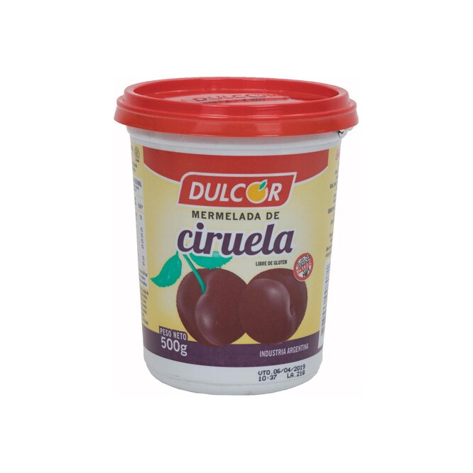 Mermelada de ciruela en pote Dulcor 500 gramos