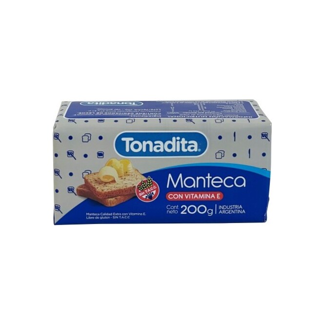 MANTECA TONADITA CON VITAMINA E 200 GR