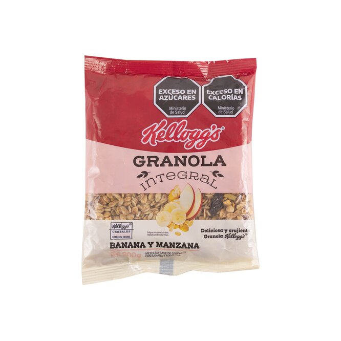 Granola integral sabor manzana y banana Kelloggs 200 gramos