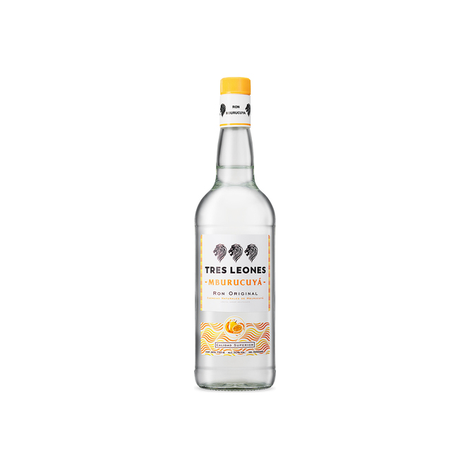 Ron de mburukuya botella descartable Tres leones 750 ml