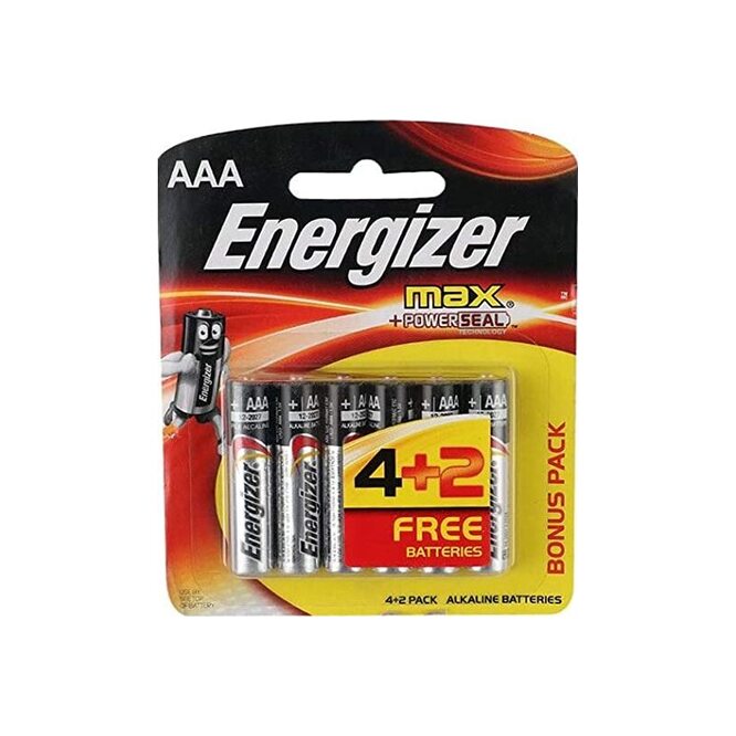 Pila alcalina AAA blíster Energizer 6 unidades
