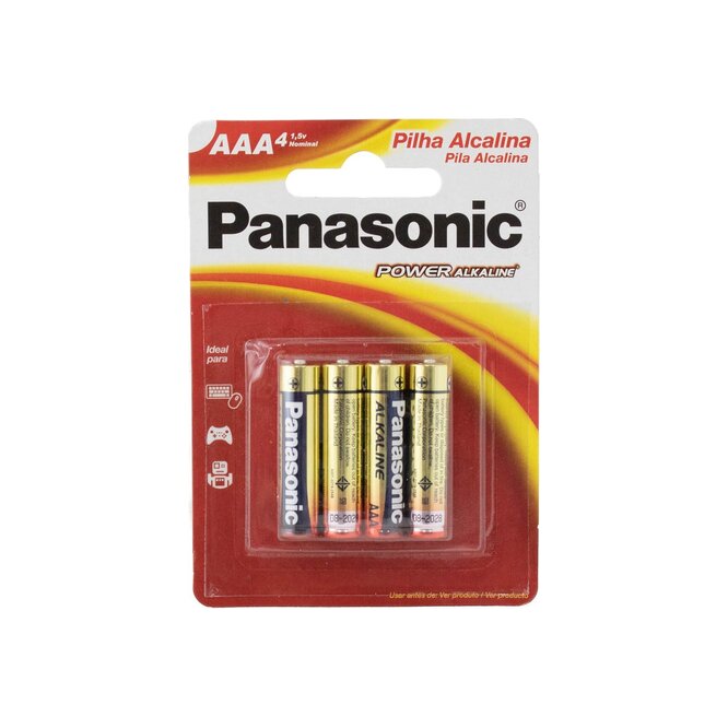 Pila alcalina AAA blíster Panasonic 4 unidades