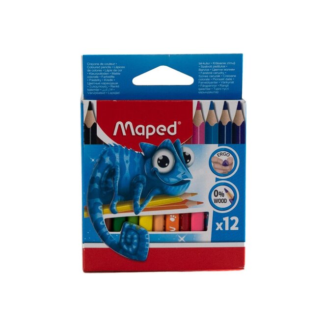 LAPICES D/COLORES 12UN CORTO CAMALEON MA