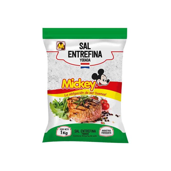 Sal Entrefina Yodada Mickey 1 kilo