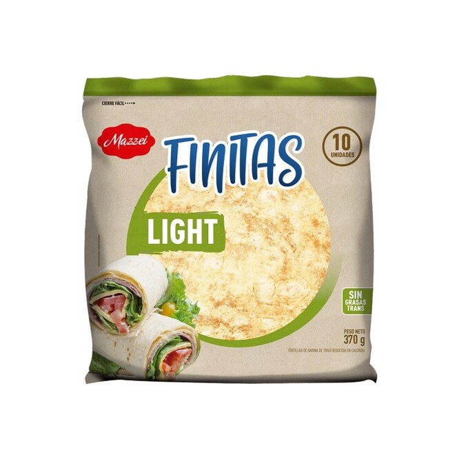 Tortillas de harina de trigo light paquete Mazzei 10 unidades