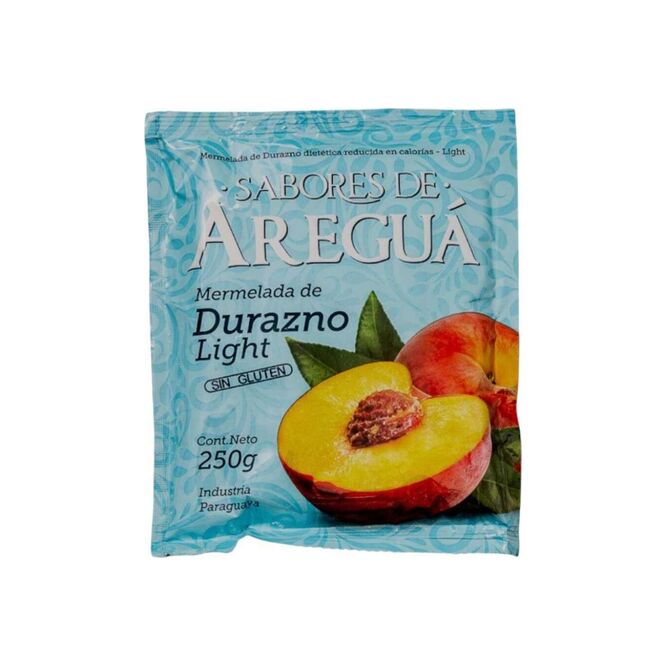 Mermelada de durazno light sachet Areguá 250 gramos