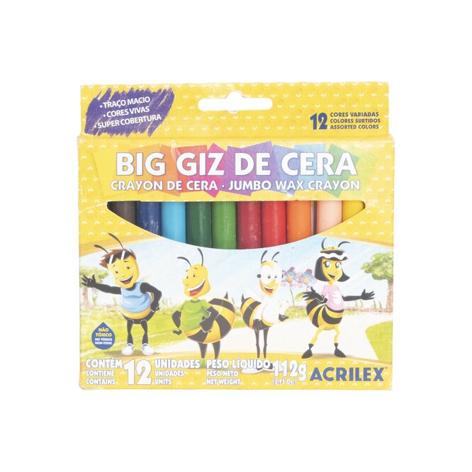 Crayones grandes Acrilex 12 unidades
