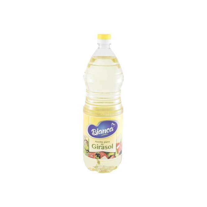 Aceite puro de girasol en botella Bianca 1,5 litros