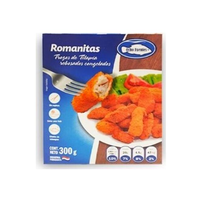 Romanitas de tilapia paquete Ocho Fuentes 300 gramos