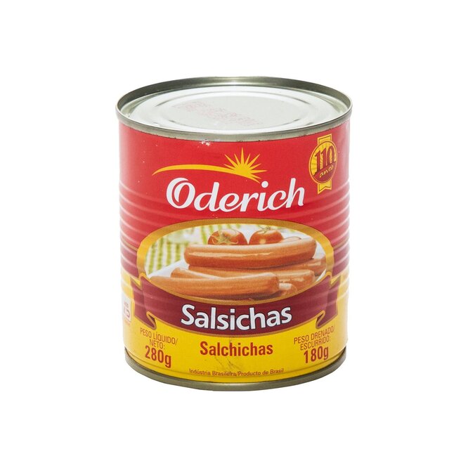 Salchichas en lata Oderich 180 gramos