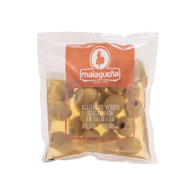 Aceitunas verdes descarozadas Malagueña 190 gramos