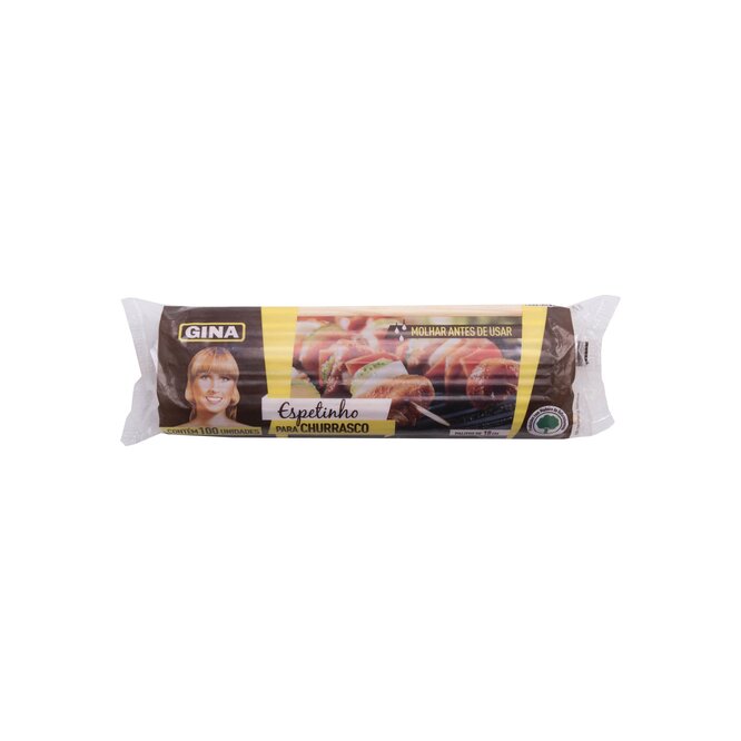 Palitos para asado 100 unidades Gina 18 cm