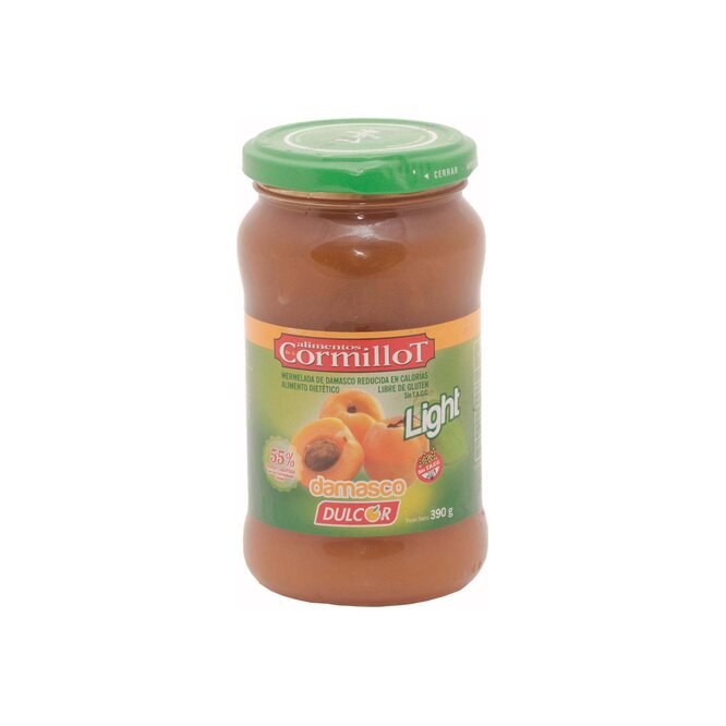 Mermelada de damasco light en frasco Cormillot 390 gramos