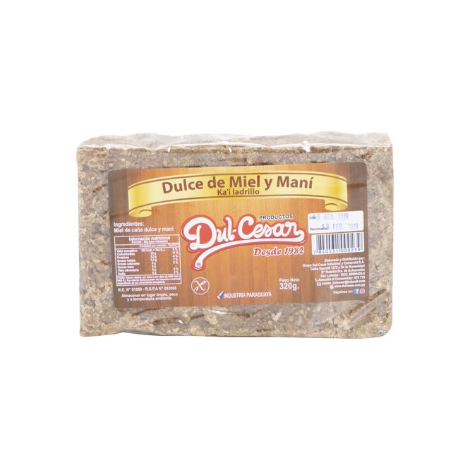 Dulce sabor maní barra Dulcesar 320 gramos